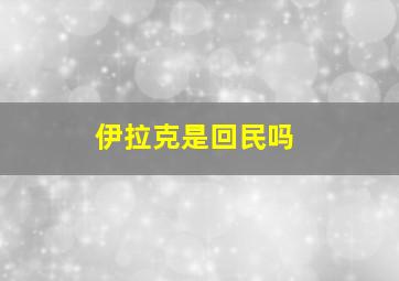 伊拉克是回民吗