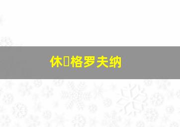 休・格罗夫纳