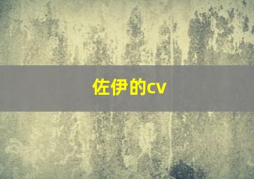 佐伊的cv