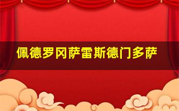 佩德罗冈萨雷斯德门多萨