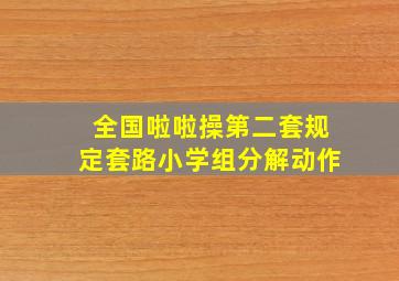 全国啦啦操第二套规定套路小学组分解动作