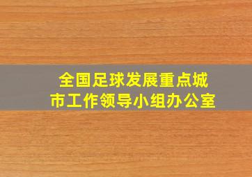 全国足球发展重点城市工作领导小组办公室