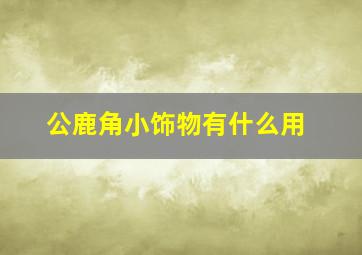 公鹿角小饰物有什么用