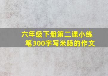 六年级下册第二课小练笔300字写米肠的作文