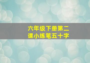 六年级下册第二课小练笔五十字