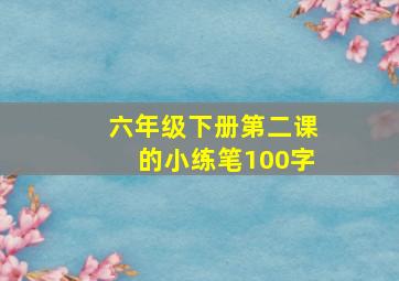 六年级下册第二课的小练笔100字