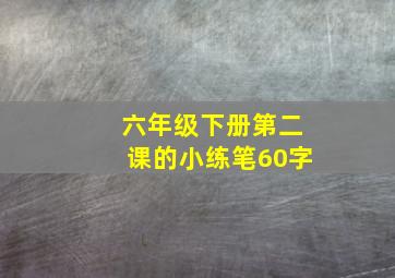 六年级下册第二课的小练笔60字