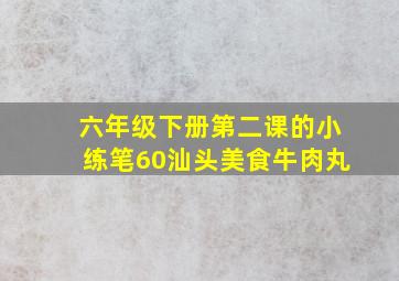 六年级下册第二课的小练笔60汕头美食牛肉丸