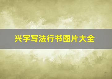 兴字写法行书图片大全