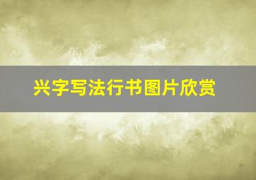 兴字写法行书图片欣赏