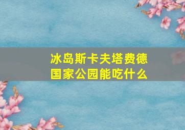 冰岛斯卡夫塔费德国家公园能吃什么