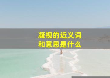 凝视的近义词和意思是什么