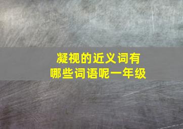 凝视的近义词有哪些词语呢一年级