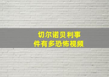 切尔诺贝利事件有多恐怖视频