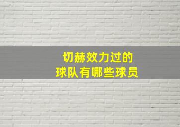 切赫效力过的球队有哪些球员