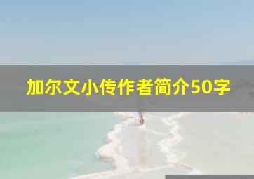 加尔文小传作者简介50字