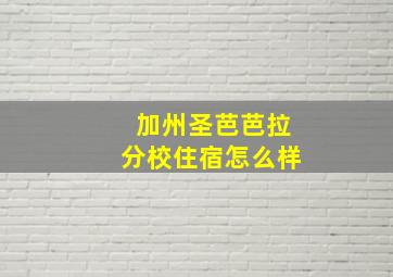 加州圣芭芭拉分校住宿怎么样