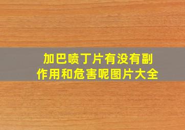 加巴喷丁片有没有副作用和危害呢图片大全