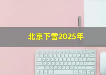 北京下雪2025年