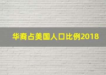 华裔占美国人口比例2018