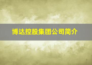 博达控股集团公司简介