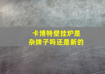 卡博特壁挂炉是杂牌子吗还是新的