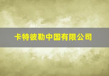 卡特彼勒中国有限公司