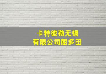 卡特彼勒无锡有限公司屈多田