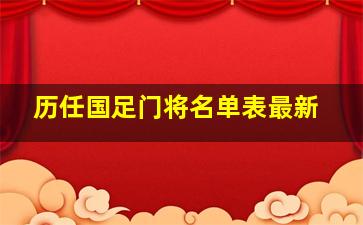 历任国足门将名单表最新