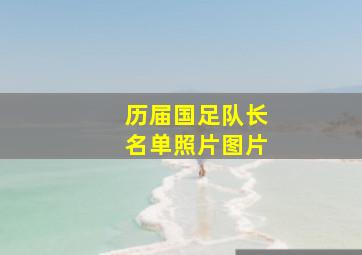 历届国足队长名单照片图片