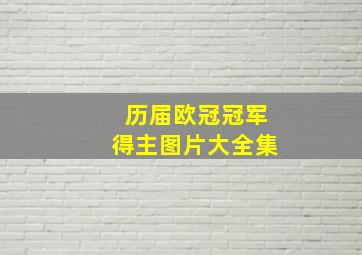 历届欧冠冠军得主图片大全集