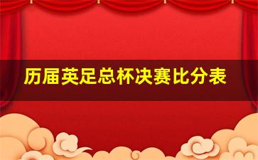 历届英足总杯决赛比分表