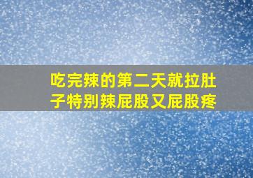 吃完辣的第二天就拉肚子特别辣屁股又屁股疼