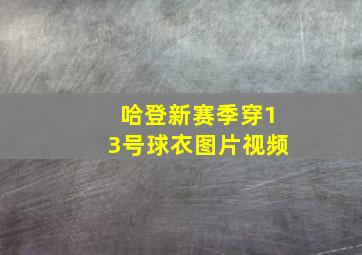 哈登新赛季穿13号球衣图片视频