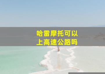 哈雷摩托可以上高速公路吗