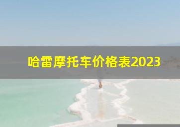 哈雷摩托车价格表2023