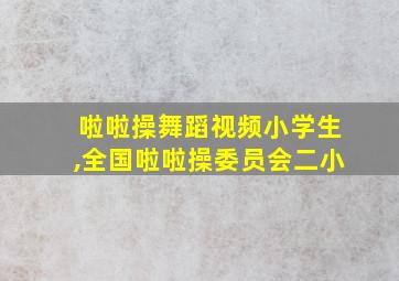 啦啦操舞蹈视频小学生,全国啦啦操委员会二小