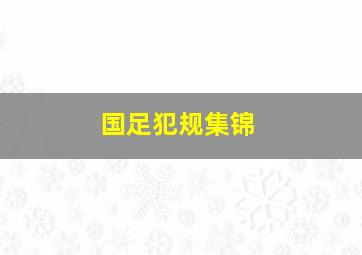 国足犯规集锦