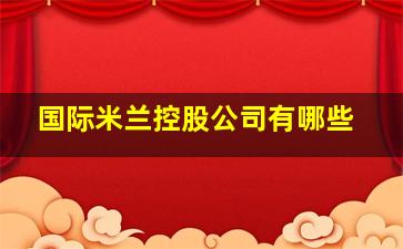 国际米兰控股公司有哪些