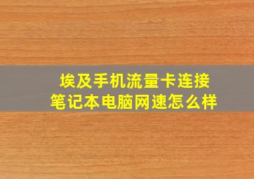 埃及手机流量卡连接笔记本电脑网速怎么样