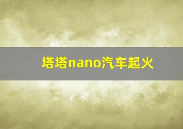 塔塔nano汽车起火