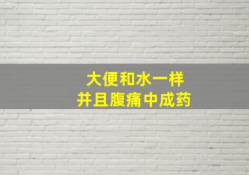 大便和水一样并且腹痛中成药