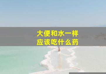 大便和水一样应该吃什么药