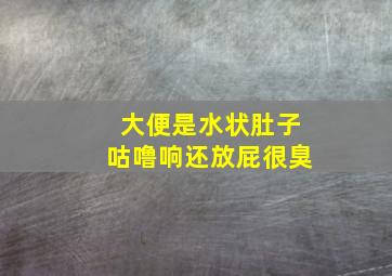 大便是水状肚子咕噜响还放屁很臭