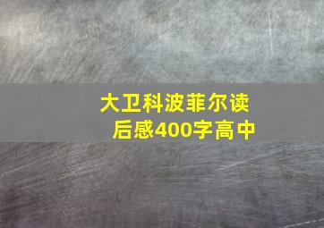 大卫科波菲尔读后感400字高中