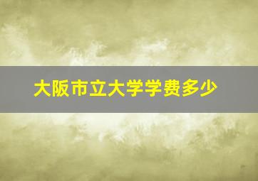 大阪市立大学学费多少