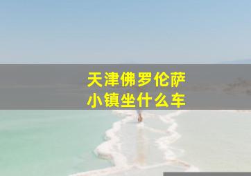 天津佛罗伦萨小镇坐什么车