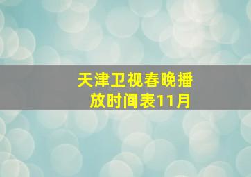 天津卫视春晚播放时间表11月