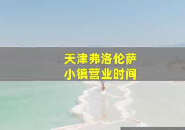 天津弗洛伦萨小镇营业时间