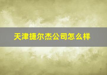 天津捷尔杰公司怎么样